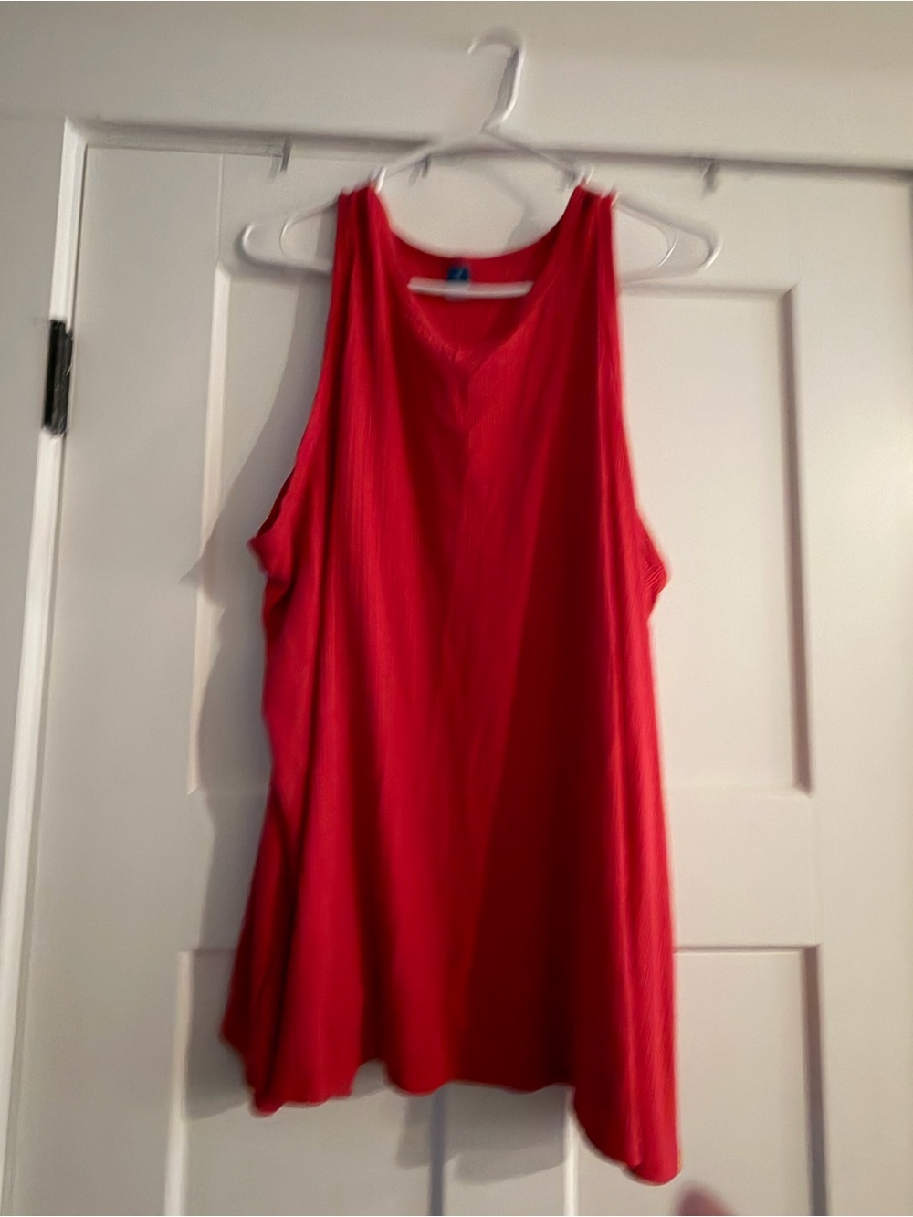 Old Navy Bright Red Ribbed Tank Top